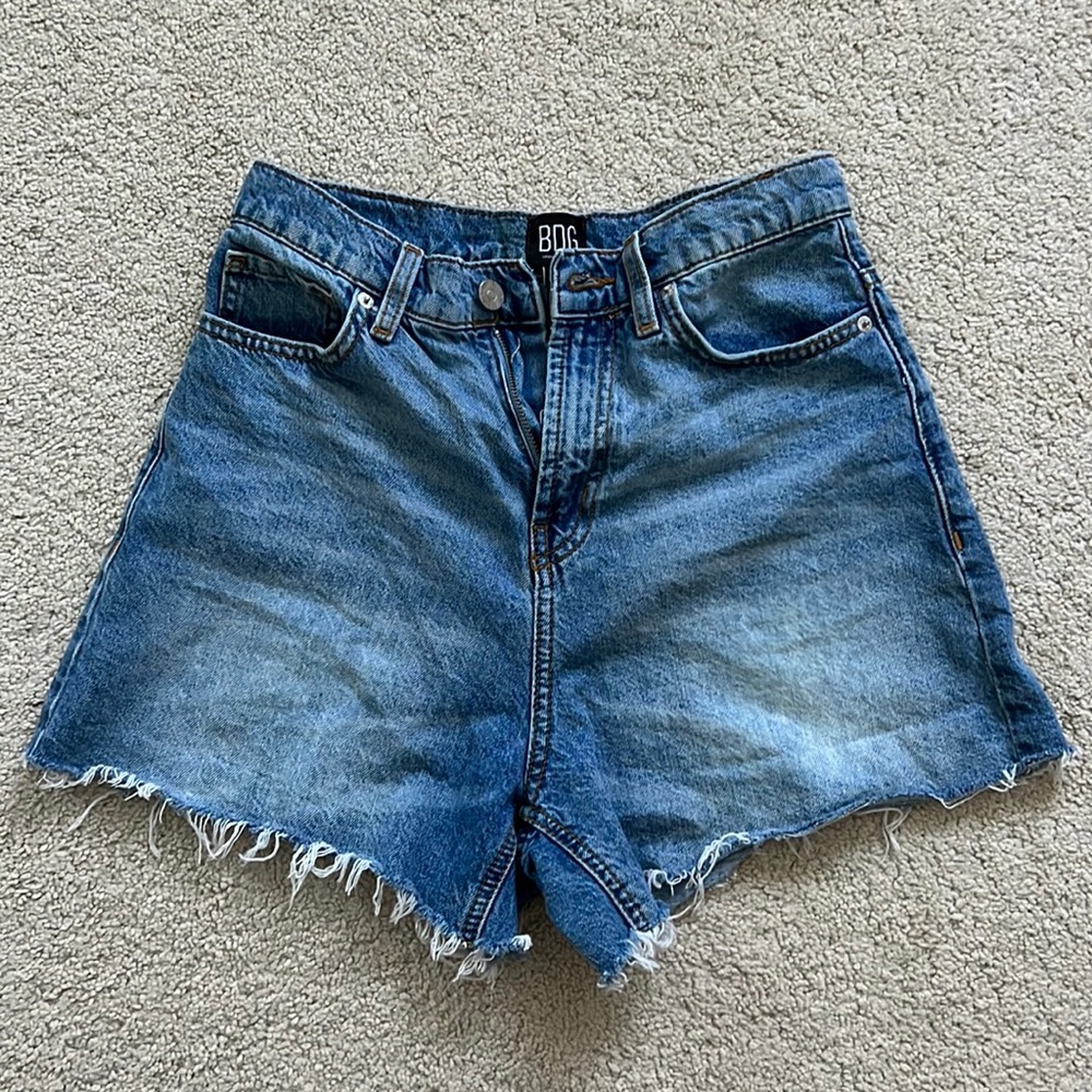BDG Urban Outfitters high rise A line cut off shorts